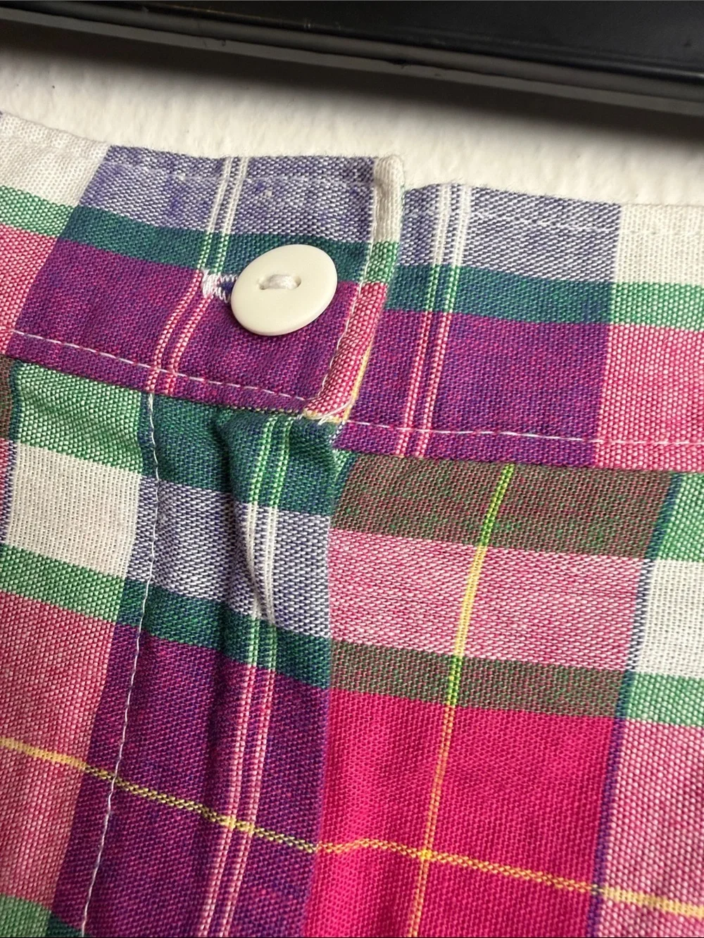 Jaclyn Smith Pink Multi Plaid High-Waist Bermuda Shorts